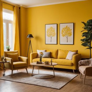 Gelbes Wohnzimmer einrichten: Ideen und Inspiration - Modern