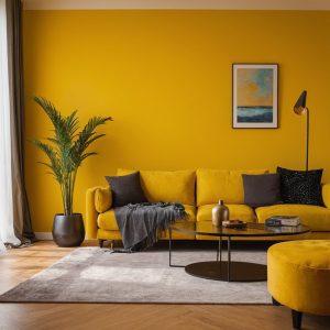 Gelbes Wohnzimmer einrichten: Ideen und Inspiration - Modern